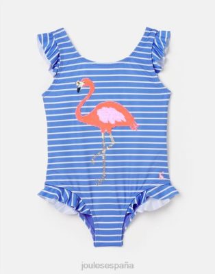 Joules España | Joules Bañador con diseño de lentejuelas Splash 2-12 años NZ402299 flamenco raya azul criaturas