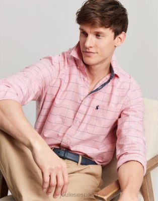 Joules España | Joules Camisa Welford de manga larga y corte clásico a cuadros NZ402247 cheque rosa hombres