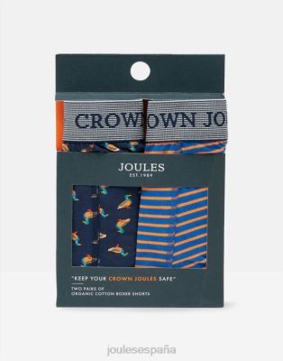 Joules España | Joules Pack de 2 bóxers de algodón Crown NZ402170 ganso pato azul marino hombres