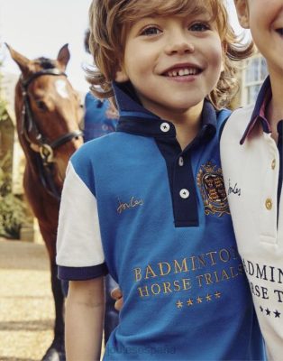 Joules España | Joules Polo de bádminton unisex para niños de 2 a 12 años. NZ402345 azul chicos