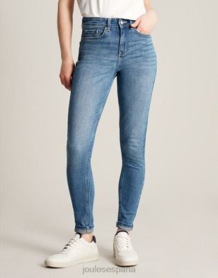 Joules España | Joules Vaqueros ajustados elásticos de talle alto Monroe NZ4021 mezclilla ligera mujer