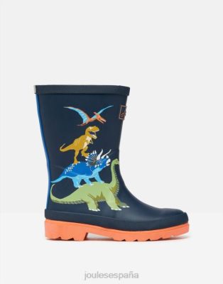 Joules España | Joules botas de agua impresas NZ402388 dinosaurio marina francesa chicos
