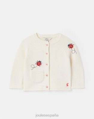 Joules España | Joules cárdigan bordado betsie 0-3 años NZ402395 mariquita crema criaturas