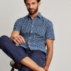 Joules España | Joules camisa Lloyd de corte clásico estampada NZ402195 flor azul hombres
