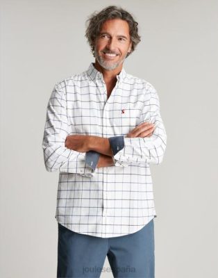 Joules España | Joules camisa Welford de corte clásico a cuadros NZ402174 cheque blanco hombres
