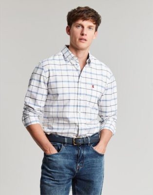 Joules España | Joules camisa Welford de corte clásico a cuadros NZ402239 cheque azul marino hombres