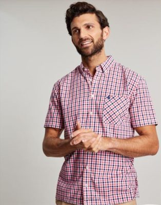 Joules España | Joules camisa a cuadros de corte clásico wilson NZ402220 cuadros vichy rosa marino hombres