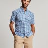 Joules España | Joules camisa a cuadros de corte clásico wilson NZ402242 guinga azul hombres