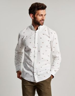 Joules España | Joules camisa de corte clásico con estampado de invitación NZ402227 patos blancos hombres