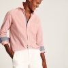 Joules España | Joules camisa de corte clásico en mezcla de lino tilford NZ402171 pata de gallo rosa hombres