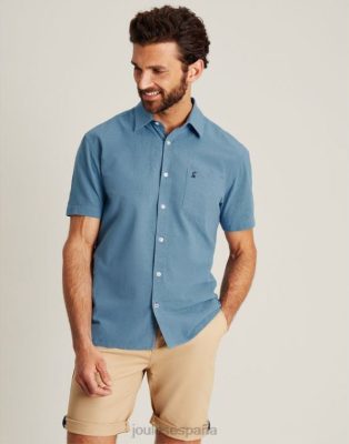 Joules España | Joules camisa de lino rompedor NZ402228 azul hombres