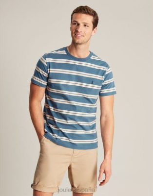 Joules España | Joules camiseta a rayas del cobertizo del barco NZ402210 raya azul dorada hombres