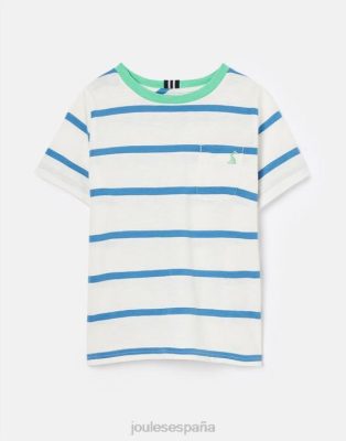 Joules España | Joules camiseta a rayas lavada 2-12 años NZ402358 raya azul claro chicos