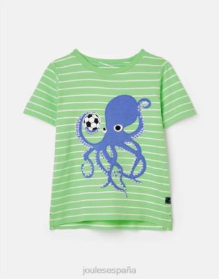 Joules España | Joules camiseta archie manga corta apliques 2-8 años NZ402367 pulpo verde chicos