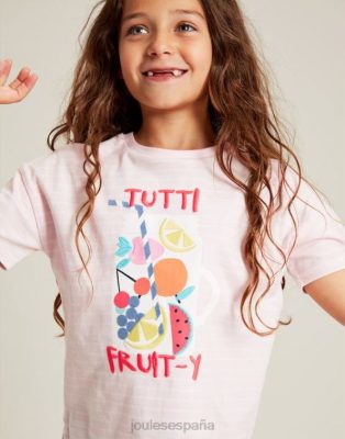 Joules España | Joules camiseta bethany apliques 2-12 años NZ402295 rosa afrutado chicas