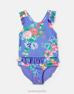 Joules España | Joules laurielle tankini 2-12 años NZ402319 flores azules chicas