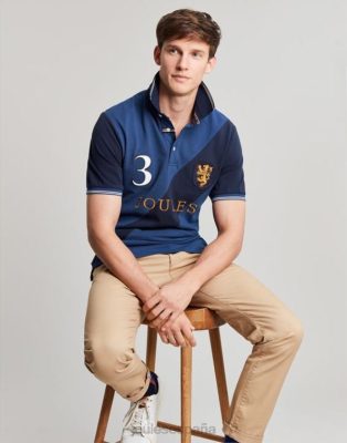 Joules España | Joules polo con adornos NZ402216 azul profundo hombres