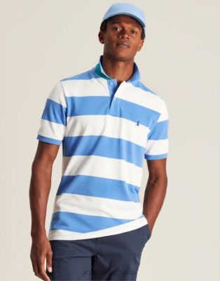 Joules España | Joules polo de avellana NZ402201 raya blanca azul medio hombres