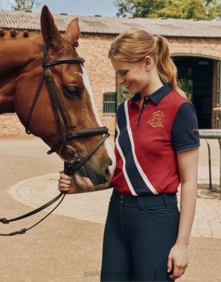 Joules España | Joules polo de burgley NZ402120 rojo oscuro mujer