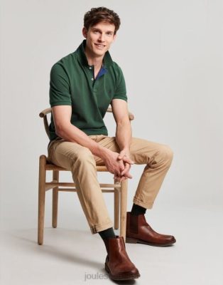 Joules España | Joules polo de madera NZ402192 verde oscuro hombres