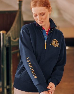 Joules España | Joules sudadera burghley acolchada con cremallera de 1/4 NZ402112 marina francesa mujer