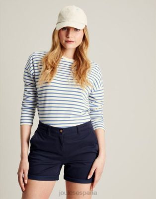 Joules España | Joules top esther de manga larga con hombros caídos NZ40234 raya azul mujer