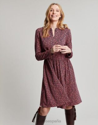 Joules España | Joules vestido aurora de punto con cremallera NZ40238 floreciente rosa mujer