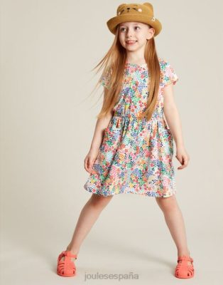 Joules España | Joules vestido de punto de manga corta jude 2-12 años NZ402274 florecitas de fresa chicas