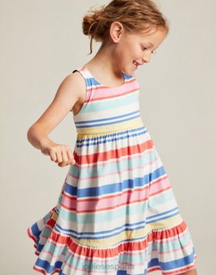 Joules España | Joules vestido juno de punto a capas 2-12 años NZ402313 raya múltiple chicas