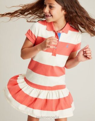 Joules España | Joules vestido polo manga corta orla 2-12 años NZ402262 raya coralina chicas